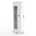 Dizajni i Kabinetit të Ekranit të Dhomës së Ndenjes në Dru të Bardhë, Antracit ose Betoni - Suzana Viadurini