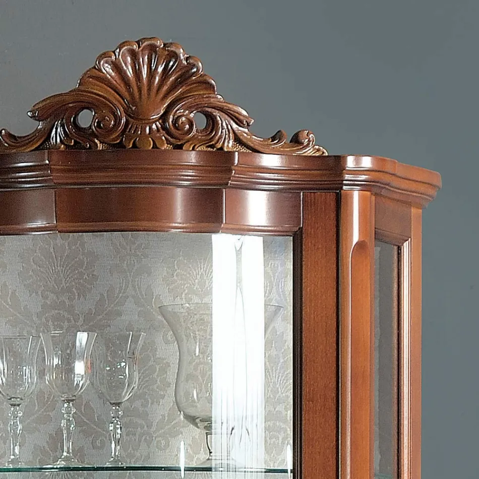 Kabineti ekspozues i dhomës së ndenjes me 1 derë dhe 2 sirtarë prej druri Prodhuar në Itali - Leonor Viadurini