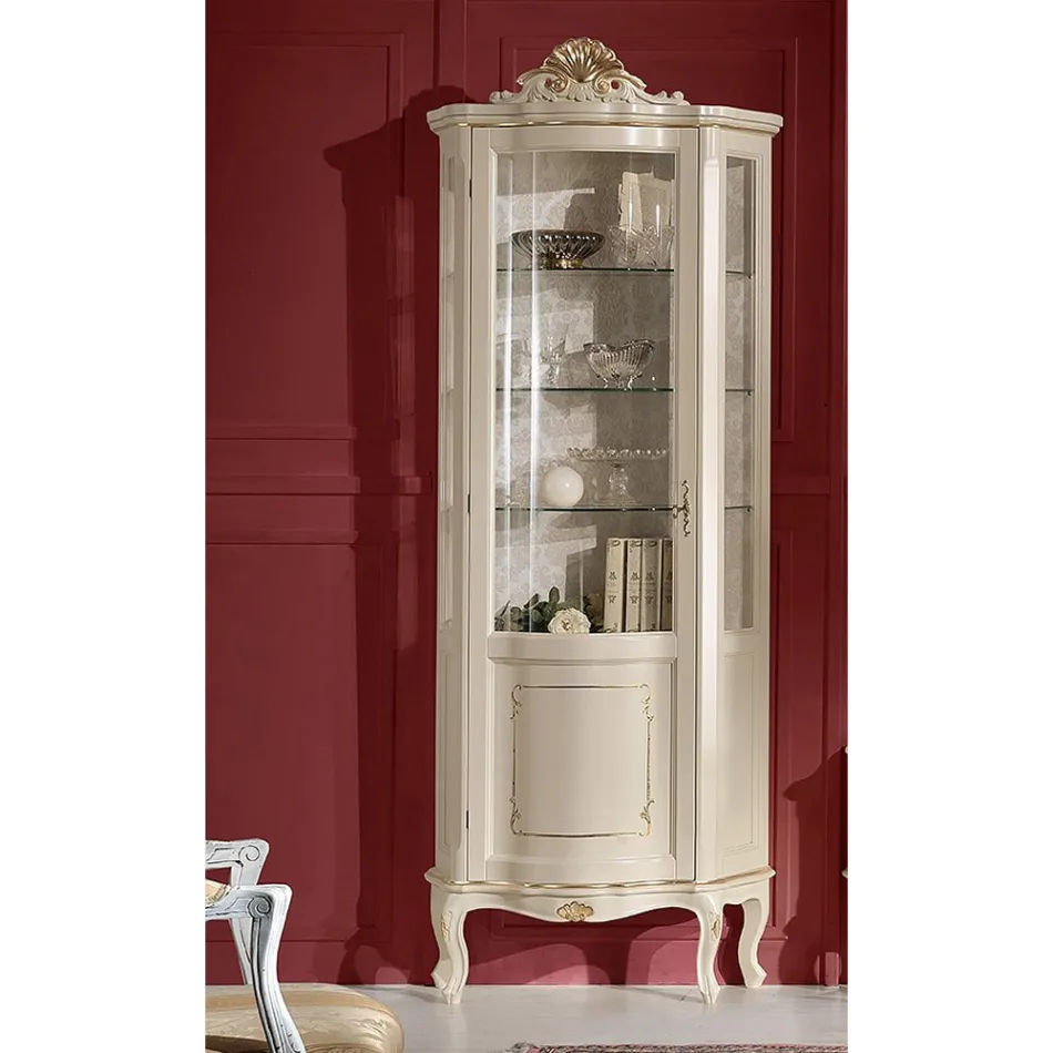 Vitrina druri e dhomës së ndenjes me 1 derë luksoze Prodhuar në Itali - Leonor Viadurini