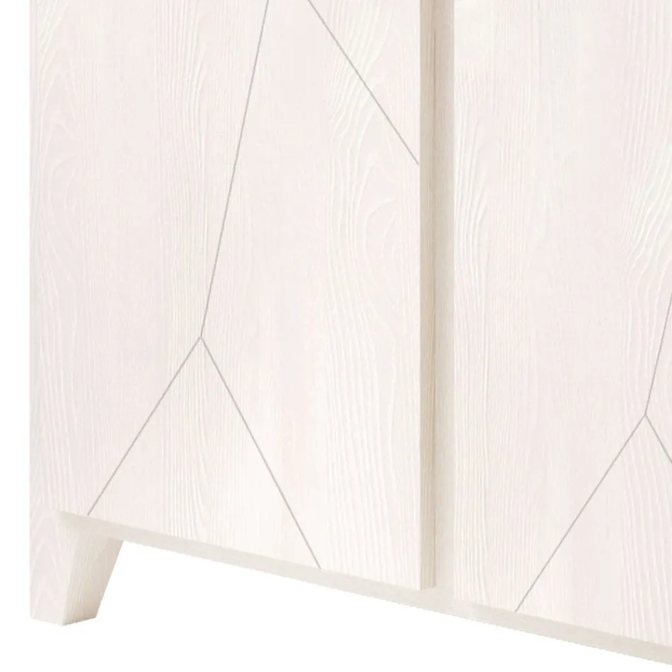 Struktura e vitrinës së dhomës së ndenjes në dru bredhi të fortë Prodhuar në Itali - Pascual Viadurini