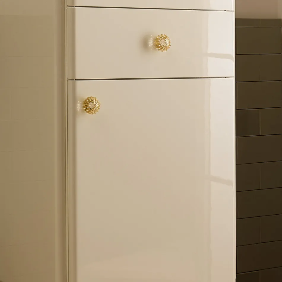 Vitrina Njëngjyrëshe me Rafte të Brendshme Xhami Prodhuar në Itali - Karamele Viadurini