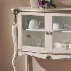 Vitrina e dhomës së ndenjes me 2 dyer në dru arre ose të bardhë Prodhuar në Itali - Londër Viadurini