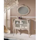 Vitrina e dhomës së ndenjes me 2 dyer në dru arre ose të bardhë Prodhuar në Itali - Londër Viadurini