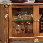 Vitrina e dhomës së ndenjes me 2 dyer në dru arre ose të bardhë Prodhuar në Itali - Londër Viadurini