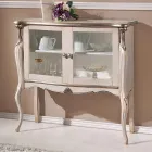 Vitrina e dhomës së ndenjes me 2 dyer në dru arre ose të bardhë Prodhuar në Itali - Londër Viadurini