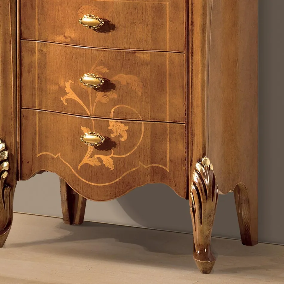 Vitrina e dhomës së ndenjes me 1 derë xhami dhe 3 sirtarë Prodhuar në Itali - Londër Viadurini