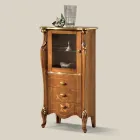 Vitrina e dhomës së ndenjes me 1 derë xhami dhe 3 sirtarë Prodhuar në Itali - Londër Viadurini