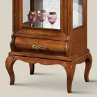 Vitrina luksoze e dhomës së ndenjes në dru klasik arre Prodhuar në Itali - Hastings Viadurini