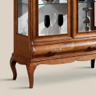 Vitrina luksoze e dhomës së ndenjes në dru klasik arre Prodhuar në Itali - Hastings Viadurini