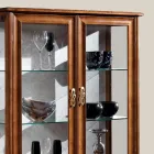 Vitrina luksoze e dhomës së ndenjes në dru klasik arre Prodhuar në Itali - Hastings Viadurini