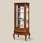 Vitrina luksoze e dhomës së ndenjes në dru klasik arre Prodhuar në Itali - Hastings Viadurini