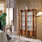 Vitrinë prej druri në stilin klasik me dyer dhe sirtarë Prodhuar në Itali - Versajë Viadurini