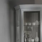 Kabineti i këndit me ekran me 1 derë dhe 2 rafte qelqi Prodhuar në Itali - Denka Viadurini