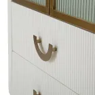 Ekrani prej druri me futje të sipërme dhe të rrumbullakosura me 2 dyer dhe 2 sirtarë - Rachel Viadurini