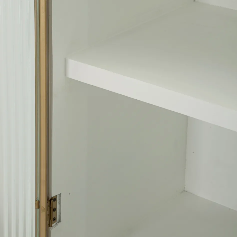 Ekrani prej druri me futje të sipërme dhe të rrumbullakosura me 2 dyer dhe 2 sirtarë - Rachel Viadurini