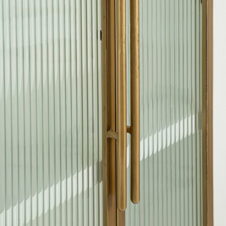 Ekrani prej druri me futje të sipërme dhe të rrumbullakosura me 2 dyer dhe 2 sirtarë - Rachel Viadurini