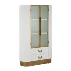 Ekrani prej druri me futje të sipërme dhe të rrumbullakosura me 2 dyer dhe 2 sirtarë - Rachel Viadurini