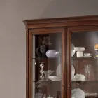 Ekspozita prej druri me dekorim arre të patinuar me zbukurim zambak Prodhuar në Itali - Femra Viadurini