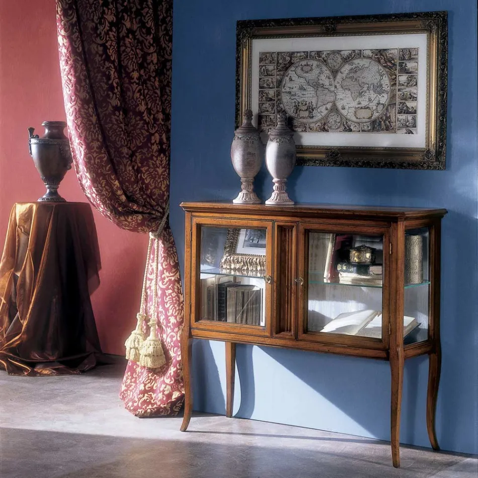 Vitrinë me dru të ngurtë Toulipier Prodhuar në Itali - Chantico Viadurini