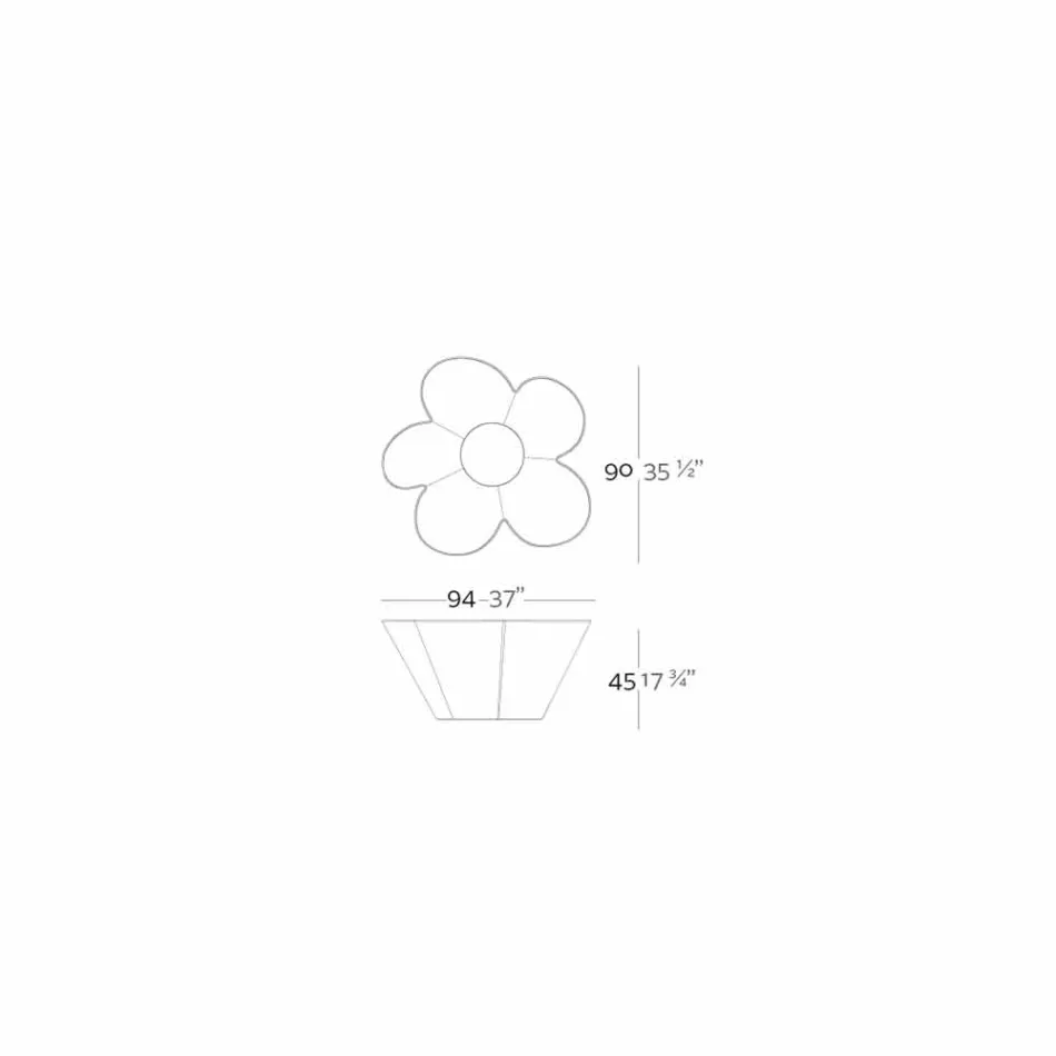 Mbjellësi Vondom Agatha i dizajnit modern të polietilenit me ngjyra të jashtme Viadurini