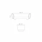 Vondom Bum Bum divan i kopshtit me llak të zi me dizajn modern Viadurini