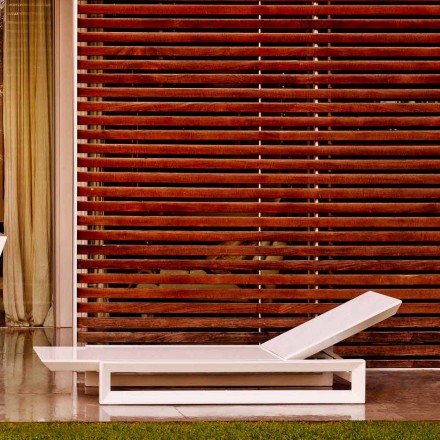Shtrati i kopshtit me model Vondom Frame në polietilen të bardhë Viadurini