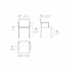 Karrige kuarci Vondom me mbështetëse armësh të dizajnit modern Viadurini