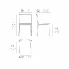 Karrige kopshtesh stackable Vondom Quartz me dizajn modern Viadurini