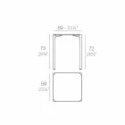 Vondom kuarc tryezë katrore në natyrë e dizajnit modern Viadurini