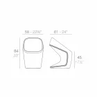 Karrigia e kopshtit Vondom Ufo në dizajn modern të bardhë Viadurini