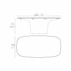 Vondom Ufo tryezë e bardhë në natyrë L200xP100 cm Viadurini