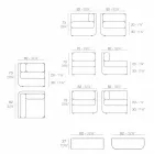 Salloni i kopshtit me dizajn taupe i përbërjes Vondom Ulm Viadurini